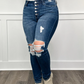 🎁 Hot Sale 49% OFF 🔥Women's High-Waisted Cutout Denim Jeans
