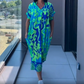 🏖️Summer Hot Sale 49% OFF🌼 Women's Printed V - Neck Casual Elegant Dress