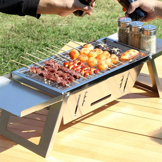 🔥Hot Sale 49% 0FF🔥Stainless Steel Folding Outdoor Barbecue