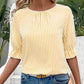 🎉2025 New Products Hot Sale✨Chic Striped Top with Back Button Accents