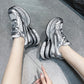 🎀Klobige lace-up trainers with a thick sole💖