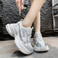 🎀Klobige lace-up trainers with a thick sole💖