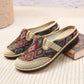 🎉2025 New Products Hot Sale✨Women's Embroidered Linen Soft Sole Sandals