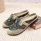 🎉2025 New Products Hot Sale✨Women's Embroidered Linen Soft Sole Sandals
