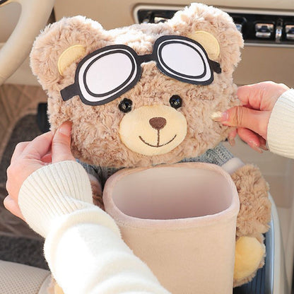 🎉Hot Sale 49% OFF🎉Cute Bear Plush Car Tissue Holder & Storage Bin