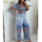 🌷 Summer Hot Sale 49% Off 🩵 Bohemian Print Wide Leg Jumpsuit