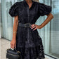 🏖️Summer Hot Sale 49% OFF🌼Women's Retro Short Sleeve Hollow Out Lace Dress