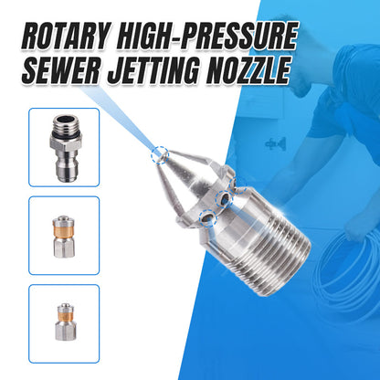 📢📢50% OFF !!!⏰Rotary High-Pressure Sewer Jetting Nozzle