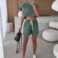 🎁 Hot Sale 49% OFF 🔥Women's Fashion Solid Color Sleeveless Top & Shorts Two Piece Set