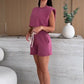 🎁 Hot Sale 49% OFF 🔥Women's Fashion Solid Color Sleeveless Top & Shorts Two Piece Set
