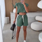 🎁 Hot Sale 49% OFF 🔥Women's Fashion Solid Color Sleeveless Top & Shorts Two Piece Set