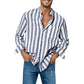 🎁 Hot Sale 49% OFF 🔥Men's Casual Stylish Striped Long-Sleeve Shirt