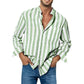 🎁 Hot Sale 49% OFF 🔥Men's Casual Stylish Striped Long-Sleeve Shirt