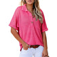 🎁 Hot Sale 49% OFF 🔥Women's Lapel Loose Short Sleeve Top