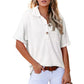 🎁 Hot Sale 49% OFF 🔥Women's Lapel Loose Short Sleeve Top