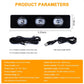 Car Interior USB Star Light 4 PCS(7 Color Voice Control with Remote Control)