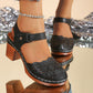 🎉2025 New Products Hot Sale✨Women's Elegant Round Toe Hollow Out Sandals