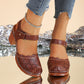 🎉2025 New Products Hot Sale✨Women's Elegant Round Toe Hollow Out Sandals