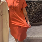 🔥Factory Direct Sales🌸Women’s Solid Short-Sleeve Hooded Long Dress💐