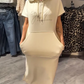 🔥Factory Direct Sales🌸Women’s Solid Short-Sleeve Hooded Long Dress💐