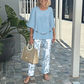 🔥Limited-time offer - 49% OFF🔥Women’s Printed Pants and Crew Neck Top Set