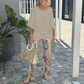 🔥Limited-time offer - 49% OFF🔥Women’s Printed Pants and Crew Neck Top Set