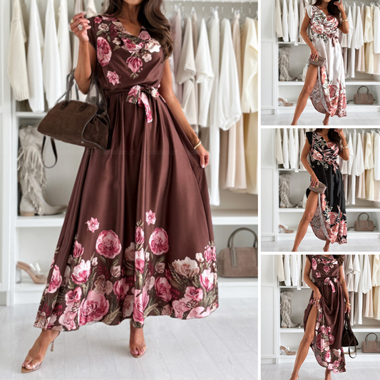 💕What should I wear tomorrow?💕Women's Elegant Printed V-Neck Dresses