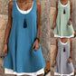 🌸Summer Hot Sale 49%OFF🌸 Women's Casual Loose Sleeveless Fake Two Piece Tank Dress