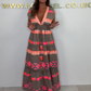 💕What should I wear tomorrow?💕Women's Loose V-Neck Vintage Stripe Pattern Sleeveless Dress