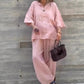 🌸Summer Hot Sale 49%OFF🌸Women's Loose Fit Top & Pants 2-Piece Set