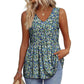 💜LAST DAY PROMOTION - 49%OFF💜Women's Print Flowy Sleeveless V Neck Peplum Tank Tops