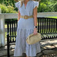 🏖️Summer Hot Sale 49% OFF🌼Women’s Striped Tiered Ruffle Midi Dress