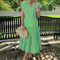 🏖️Summer Hot Sale 49% OFF🌼Women’s Striped Tiered Ruffle Midi Dress