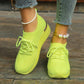 🌸Summer Hot Sale 49%OFF🌸Women's Breathable Stretchy Knit Wedge Heel Shoes with Adjustable Laces