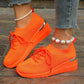 🌸Summer Hot Sale 49%OFF🌸Women's Breathable Stretchy Knit Wedge Heel Shoes with Adjustable Laces