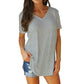 🎊2026 Explosive Large Size V Neck T Shirt 🎊the perfect choice for plus size women!