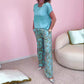 🌞2025 Summer Sale🌺🔥Top & Printed Wide-Leg Pants 2-Piece Set