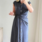 🎉2025 New Products Hot Sale✨Women's Casual Tie Waist Loose Fit Dress