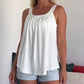 🎉2025 New Products Hot Sale✨Women's Solid Loose-Fit U-Neck Ruffled Strap Camisole