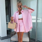 🏖️Summer Hot Sale 49% OFF🌼Vibrant Solid Color Short Sleeve Shirt & High Waisted Shorts 2-Piece Set