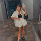 🏖️Summer Hot Sale 49% OFF🌼Vibrant Solid Color Short Sleeve Shirt & High Waisted Shorts 2-Piece Set