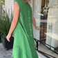 💕Buy 2 get extra 8% off 💕Women’s Casual Solid Round-Neck Sleeveless Long Dress