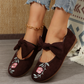 Women's Casual Embroidered Slip-On Flats