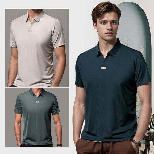 🎁Hot Sale 49% OFF⏳Men’s Casual Lapel Breathable Wrinkle-free T-shirt