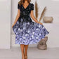 🎁 Hot Sale 49% OFF 🔥Women's Flowy V-Neck Printed Dress