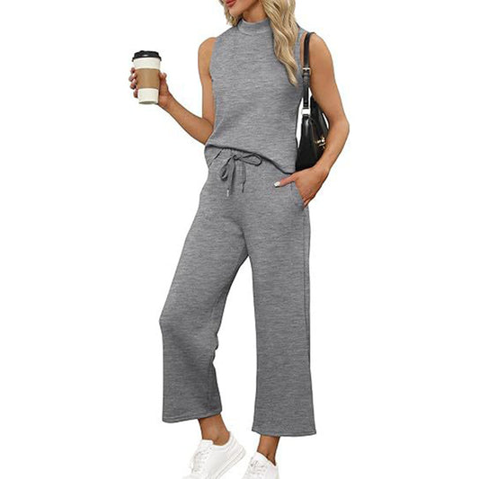 🌸New Arrival 49%OFF💖 Women's Casual Sleeveless Top ＆ Wide-Leg Pants 2-Piece Sets