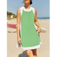 📢📢50%  OFF !! ⏰Women's Casual Color Block Sleeveless Tops Matching Shorts