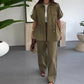 🎉Hot Sale 49% OFF🎉Women's Workwear Drawstring Casual Cargo 2-piece Set