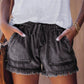 🌞2025 Summer New Arrivals🌸High Waist Drawstring Distressed Denim Shorts