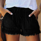 🌞2025 Summer New Arrivals🌸High Waist Drawstring Distressed Denim Shorts